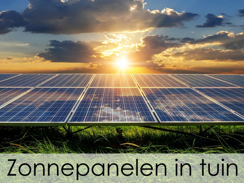 Zonnepanelen in tuin